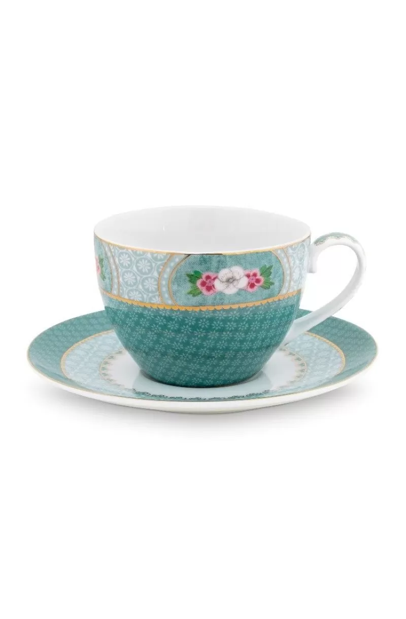 Cheap Pip Studio Blushing Birds Cappuccino Tasse & Untertasse Blau