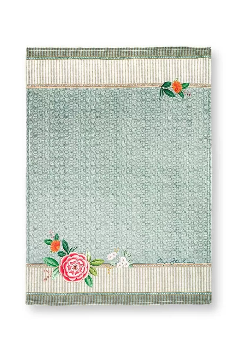 New Pip Studio Blushing Birds Geschirrhandtuch Blau