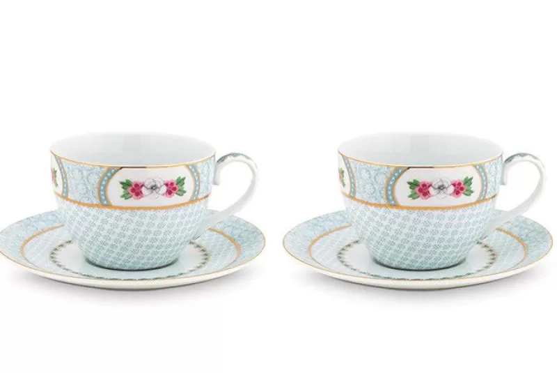 Hot Pip Studio Blushing Birds Set/2 Cappuccino Tassen & Untertassen Weis