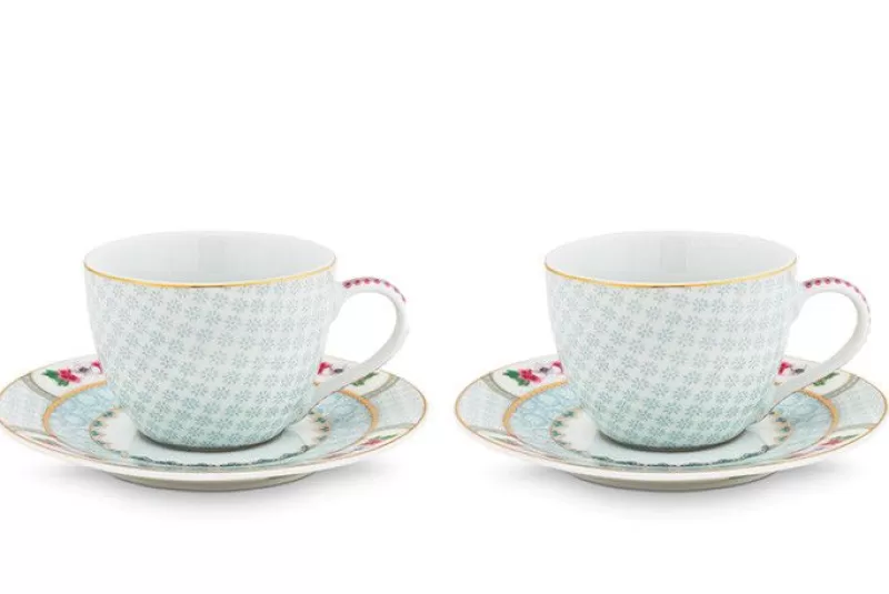 Best Pip Studio Blushing Birds Set/2 Espresso Tassen & Untertassen Weis