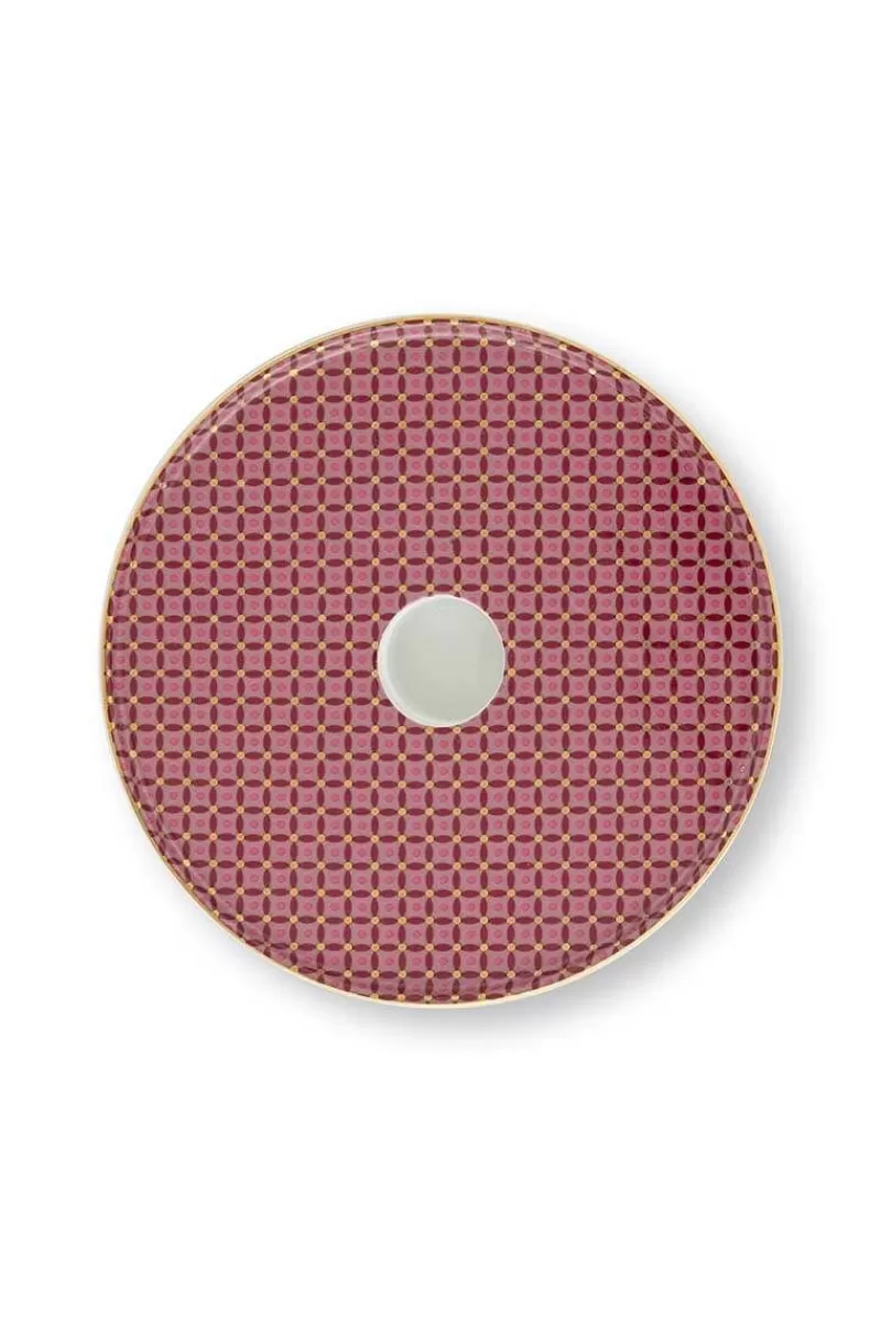 Best Sale Pip Studio Cross Stitch Kerze Schale 14Cm Rosa