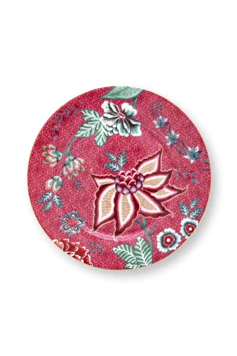 Shop Pip Studio Flower Festival Gebäckteller Dunkel 17 Cm Rosa