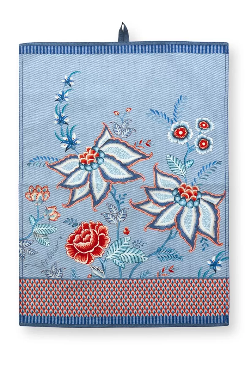 Clearance Pip Studio Flower Festival Geschirrtuch Blau