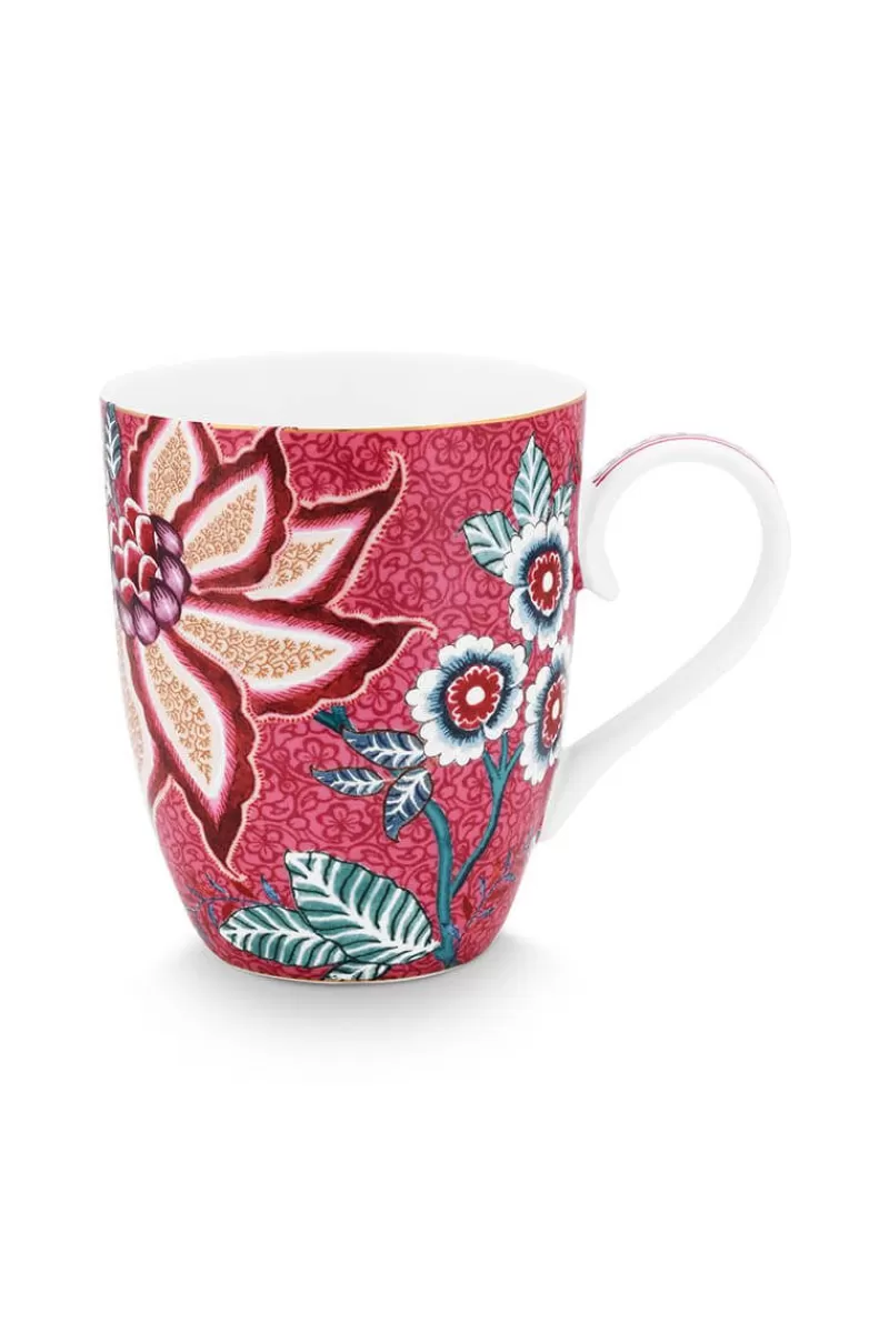 Hot Pip Studio Flower Festival Tasse Gross Dunkel Rosa