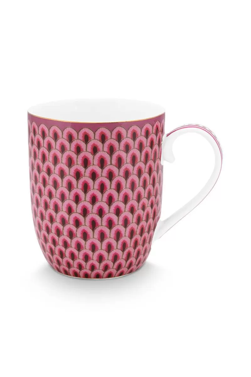 New Pip Studio Flower Festival Tasse Klein Rot/Dunkel Rosa