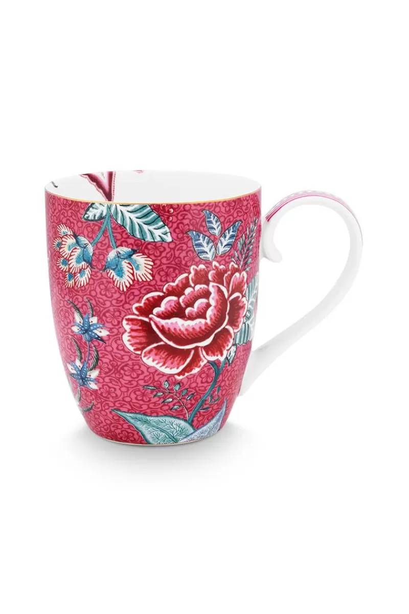 Shop Pip Studio Flower Festival Tasse Xl Dunkel Rosa