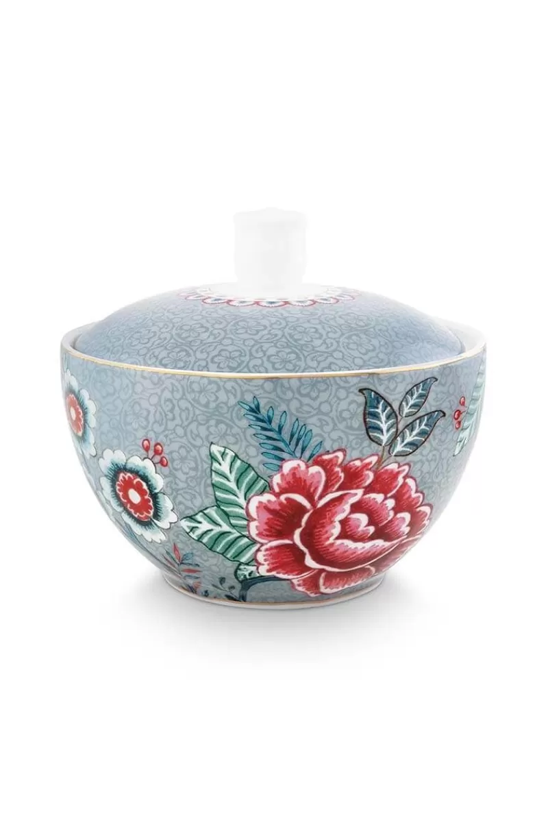 Clearance Pip Studio Flower Festival Zuckerdose Blau