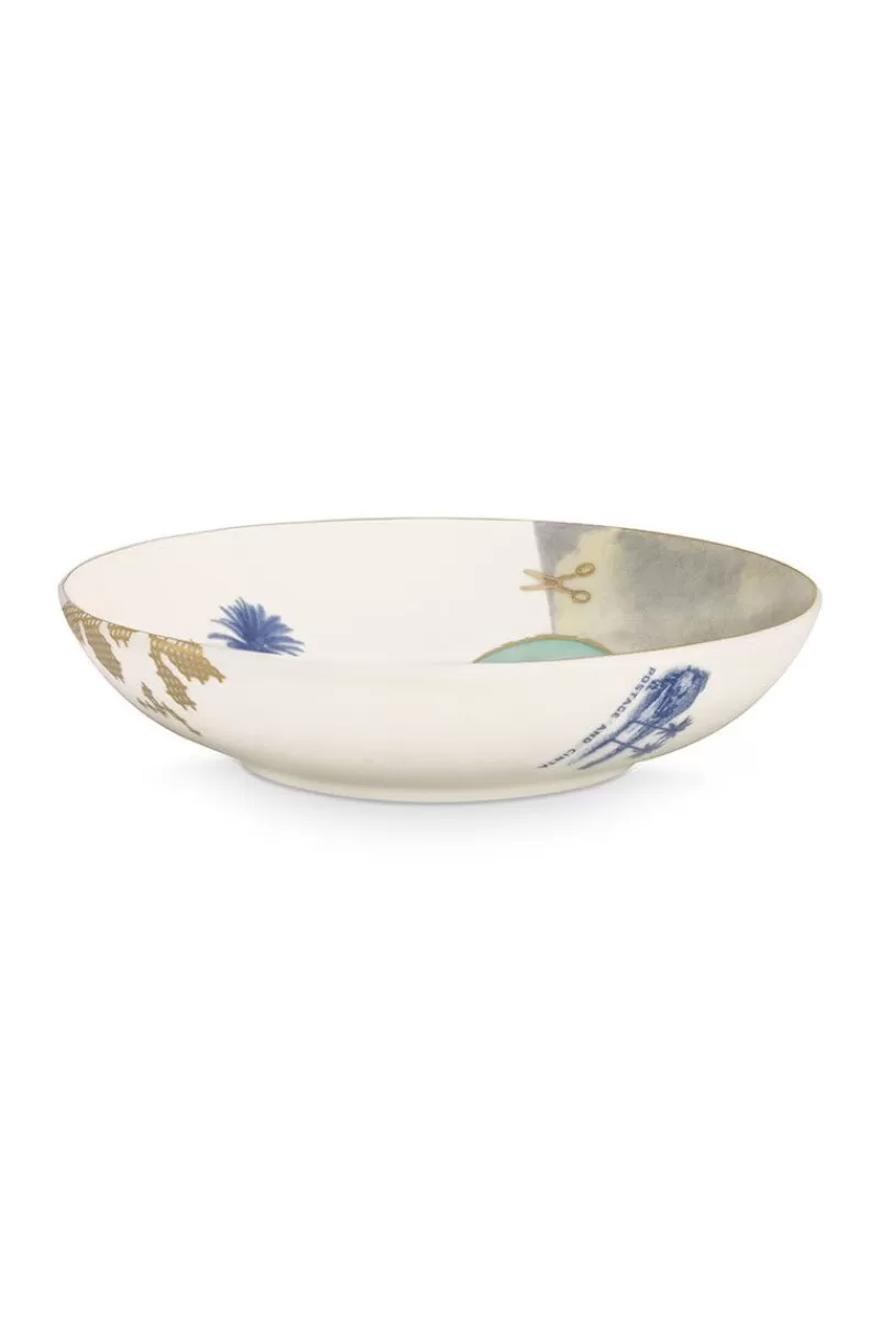 Clearance Pip Studio Heritage Suppenteller Palme Weis 18 Cm