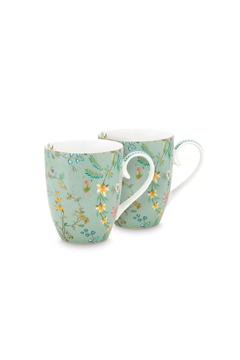 Clearance Pip Studio Jolie Set/2 Tasse Gross Flowers Blau