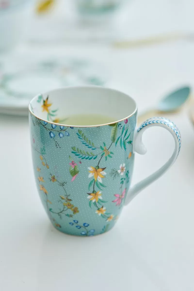 Clearance Pip Studio Jolie Set/2 Tasse Gross Flowers Blau