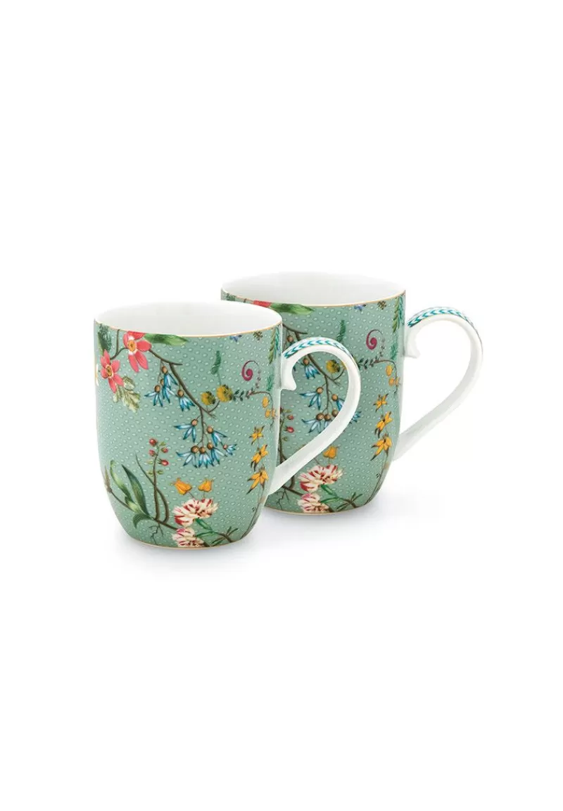 Discount Pip Studio Jolie Set/2 Tasse Klein Flowers Blau