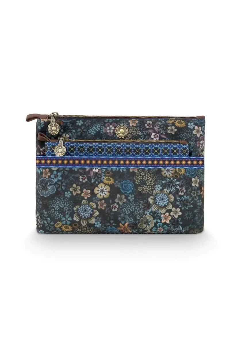 Flash Sale Pip Studio Kosmetiktasche Combi Gross Tutti I Fiori Blau