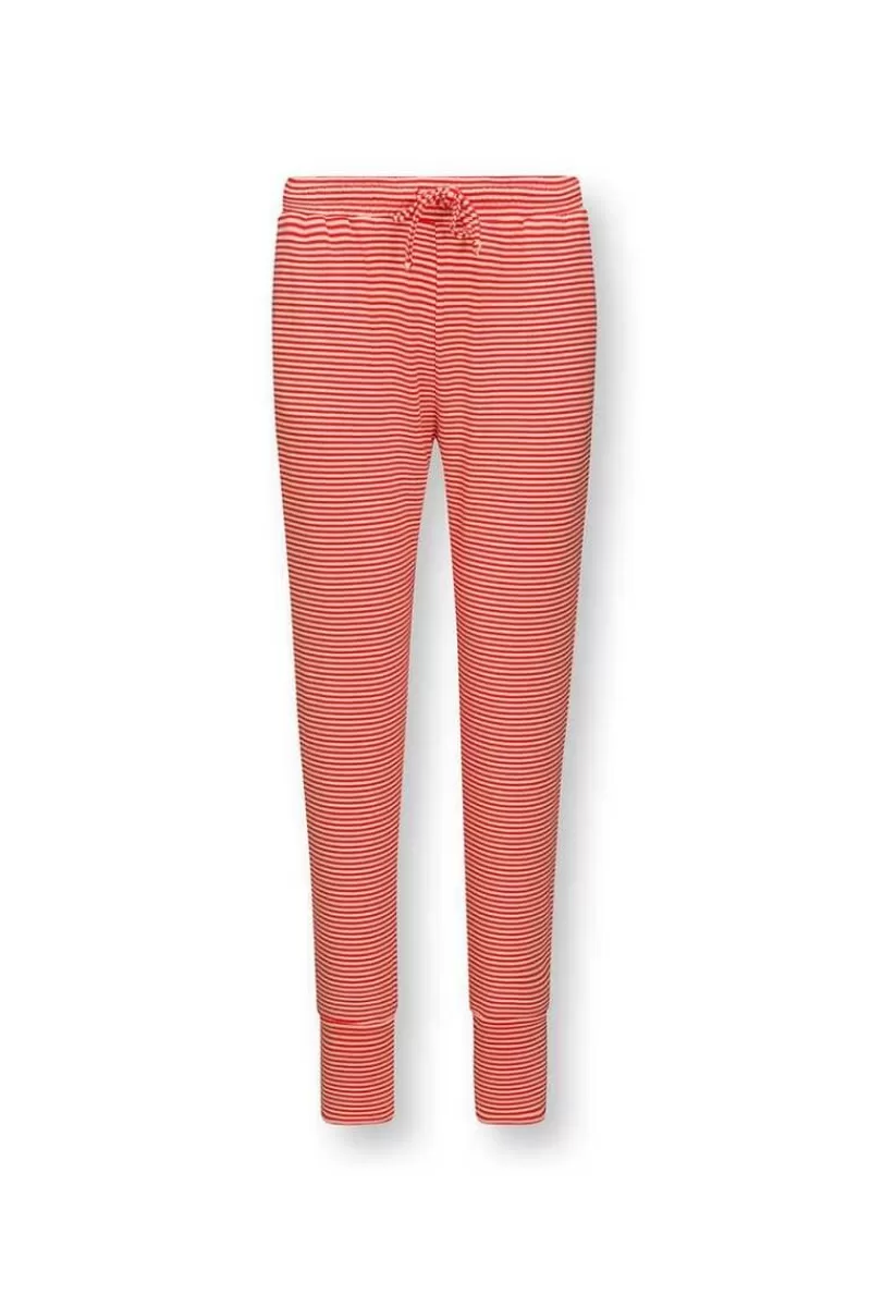 Discount Pip Studio Lange Hose Little Sumo Stripe Koralle Rot