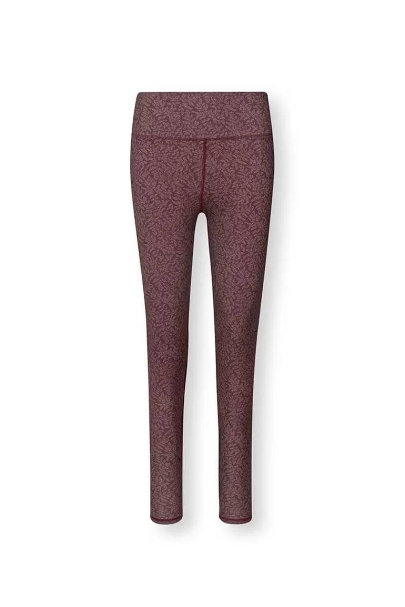 Shop Pip Studio Lange Sporthose Leafy Dots Terra Rot