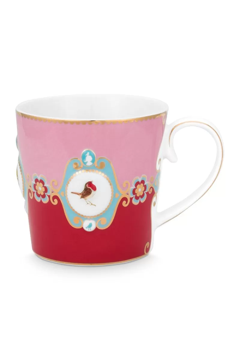 New Pip Studio Love Birds Tasse Gross Rot/Rosa