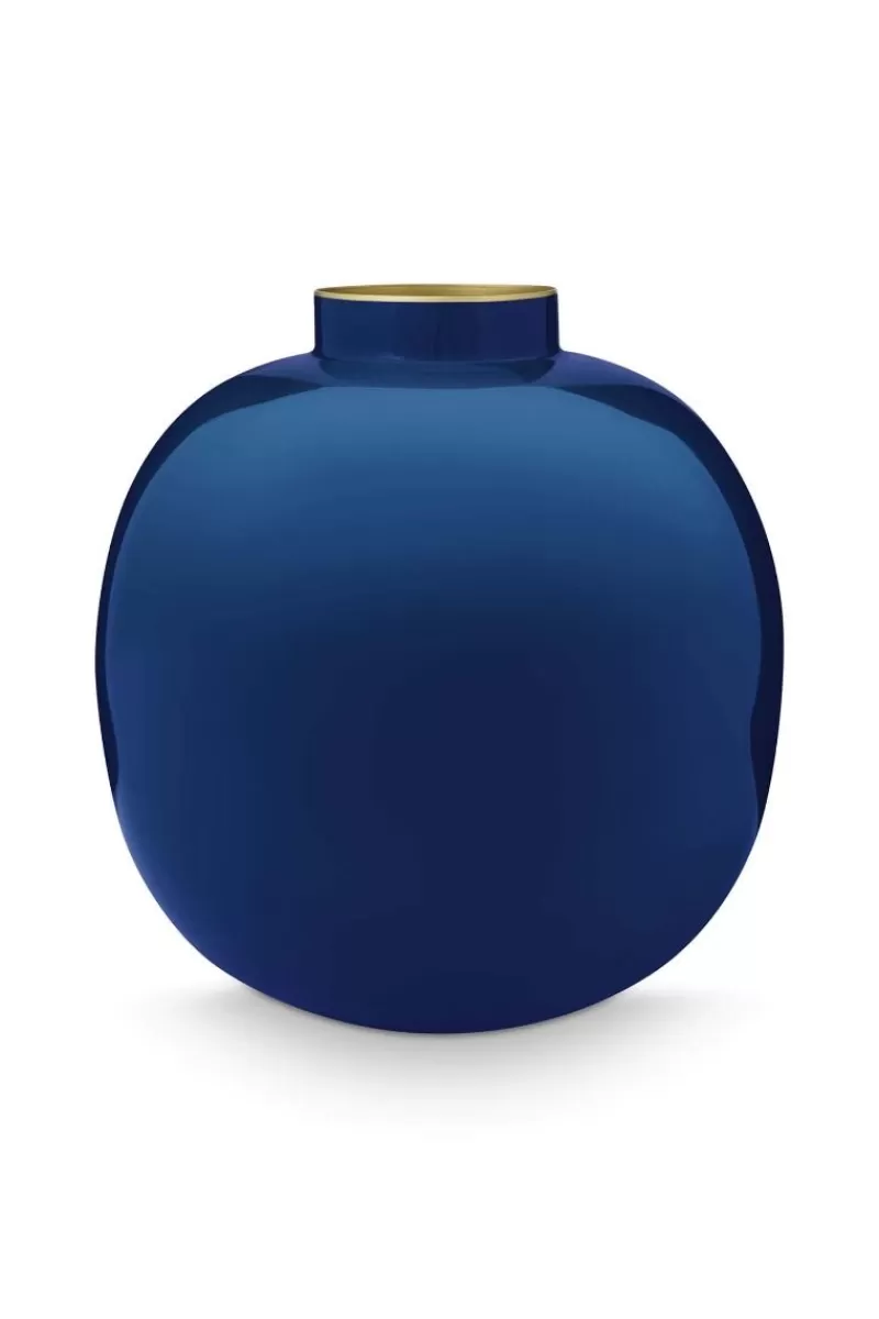 Online Pip Studio Metall Vase Dunkel 23 Cm Blau