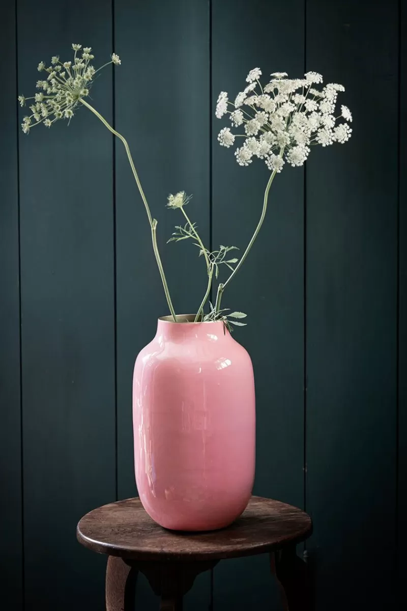 Sale Pip Studio Ovale Metall Vase Old 30 Cm Rosa