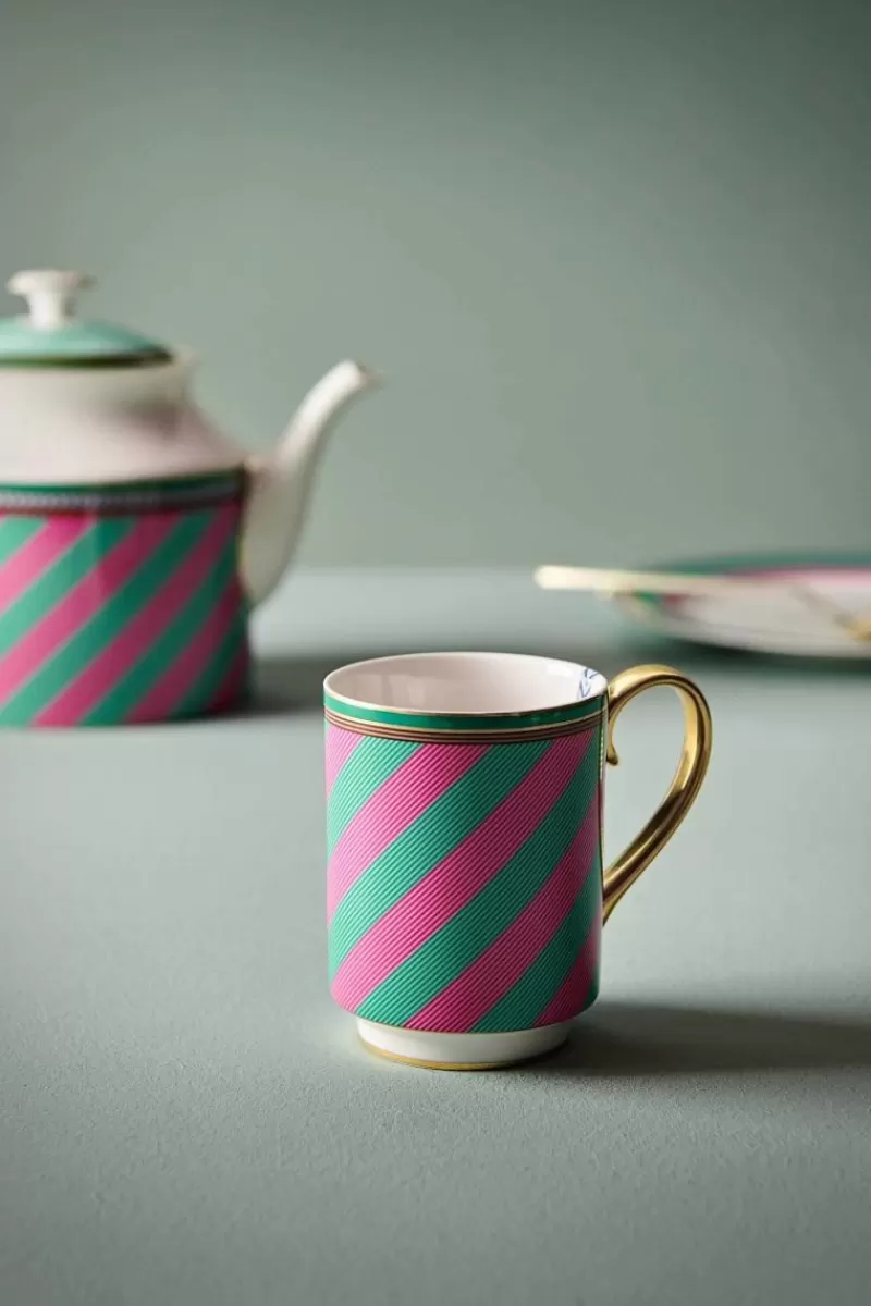 Flash Sale Pip Studio Pip Chique Stripes Tasse Gross Rosa/Grun 350Ml