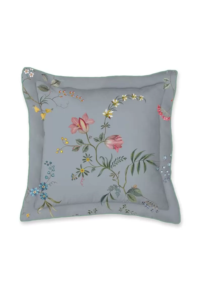 Outlet Pip Studio Quadratisches Zierkissen Fleur Grandeur Blau