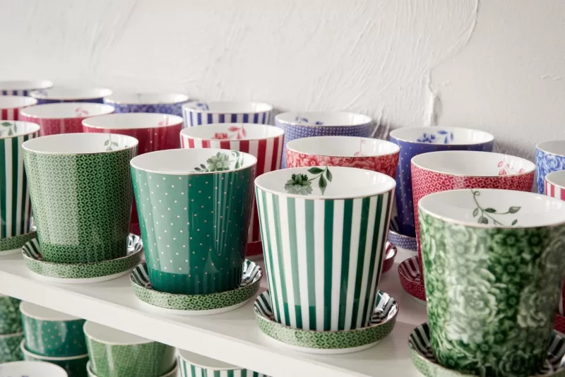 Best Pip Studio Royal Stripes Tasse & Teebeutelablage Grun