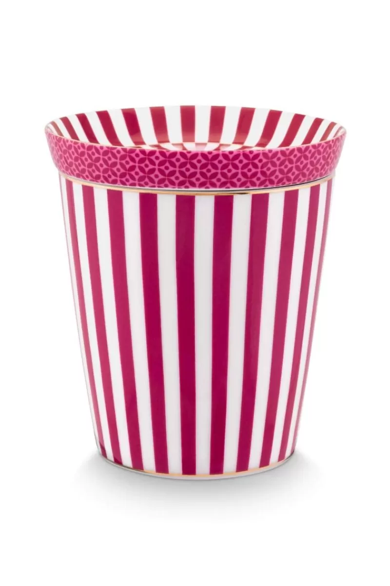 Cheap Pip Studio Royal Stripes Tasse & Teebeutelablage Dunkel Rosa