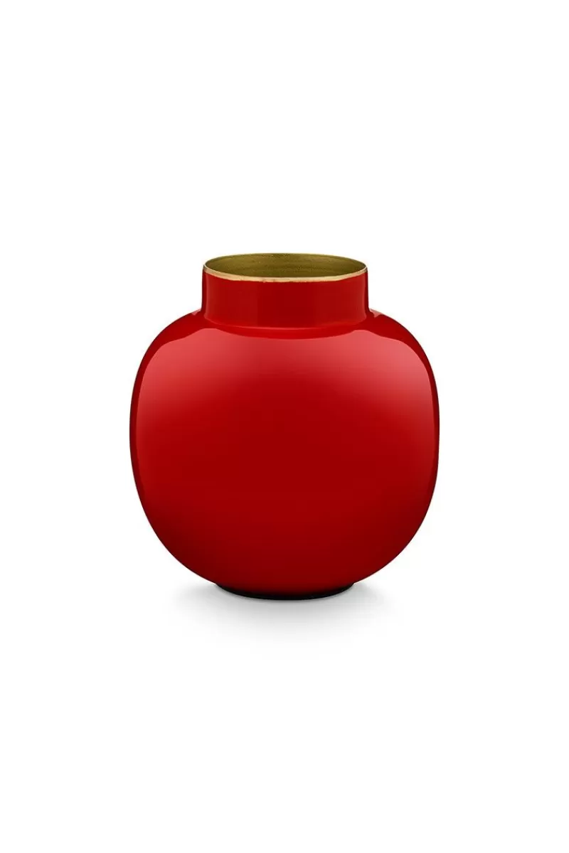 Fashion Pip Studio Runde Mini Vase 10 Cm Rot