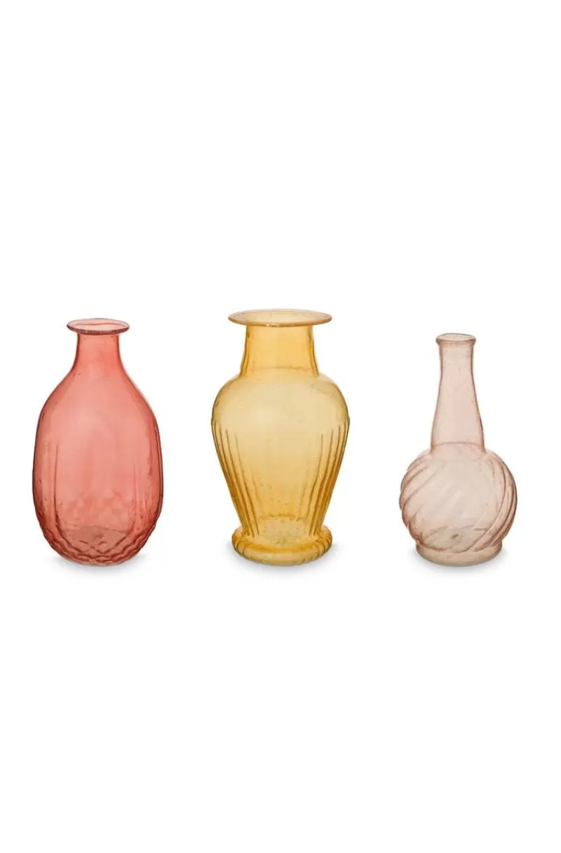 Store Pip Studio Set/3 Vasen Glas M Rosa