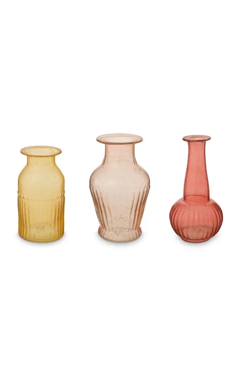 Best Pip Studio Set/3 Vasen Glas S Rosa