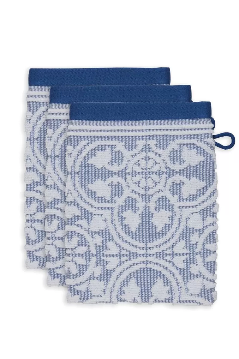 Best Pip Studio Waschlappen Set/3 Tile De Pip 16X22 Cm Blau