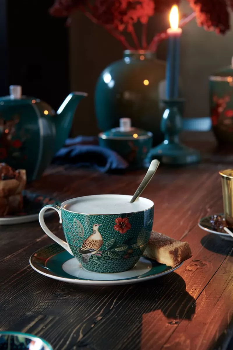 Shop Pip Studio Winter Wonderland Cappuccino Tasse & Untertasse Grun