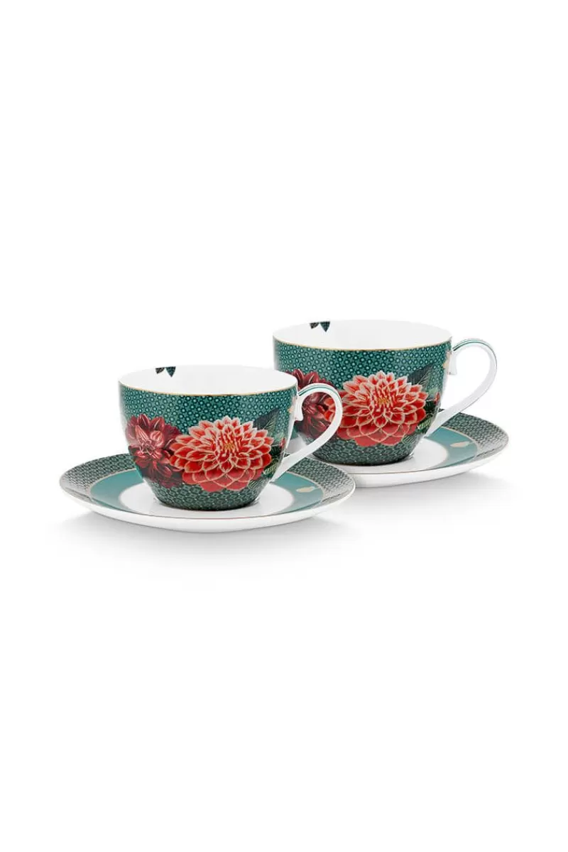 Sale Pip Studio Winter Wonderland Set/2 Cappuccino Tasse & Untertasse Grun